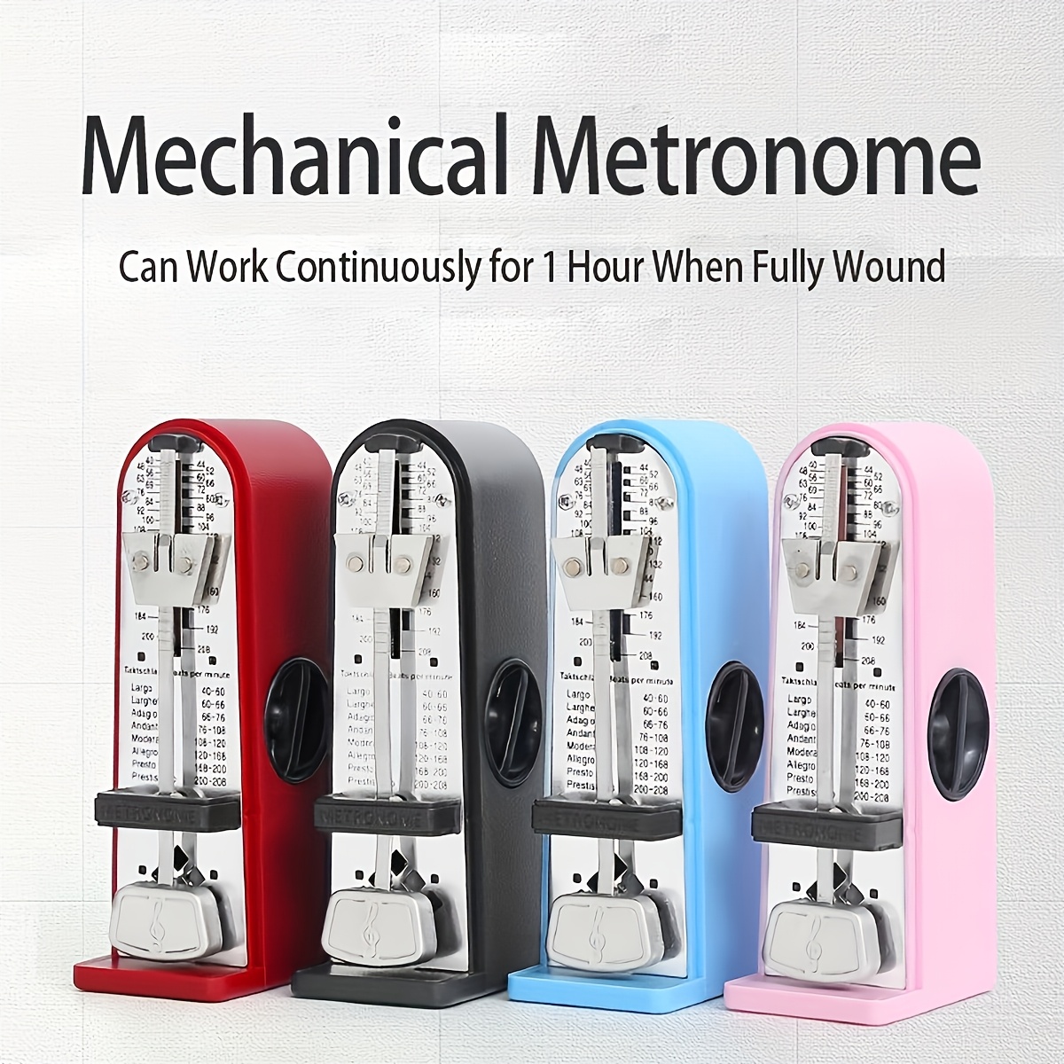 Musical Instrument Repair - Portable Battery Free Mechanical Metronome Clear