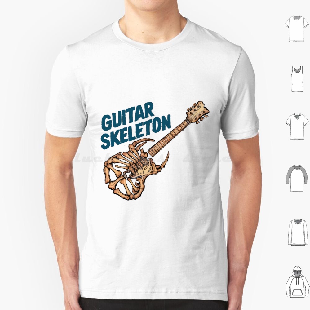 Song With Musical Instrument - Guitar Skeleton T Shirt Big Size