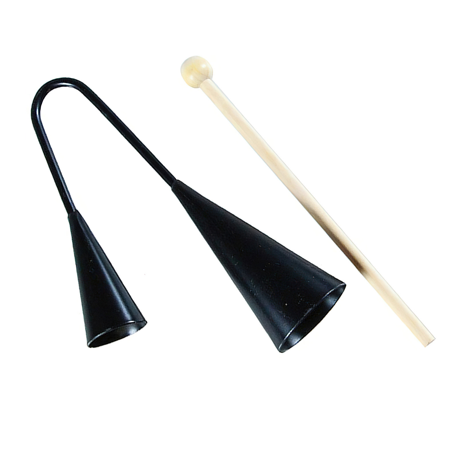 Musical Instrument Agogo - Black Double Agogo Bell Traditional Two