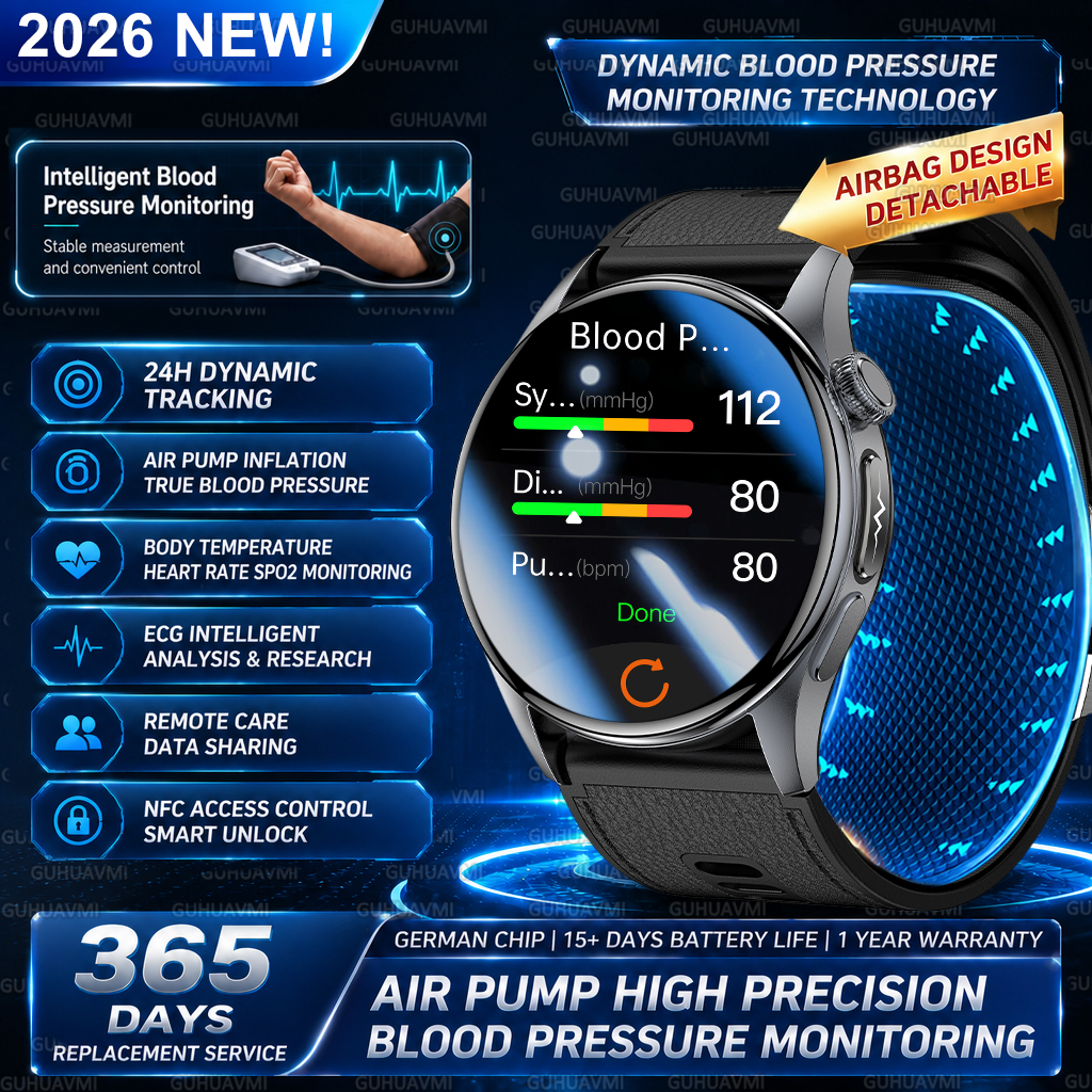 Musical Instrument German - 2026New Air Pump+Airbag Inflatable Cuff Smartwatch