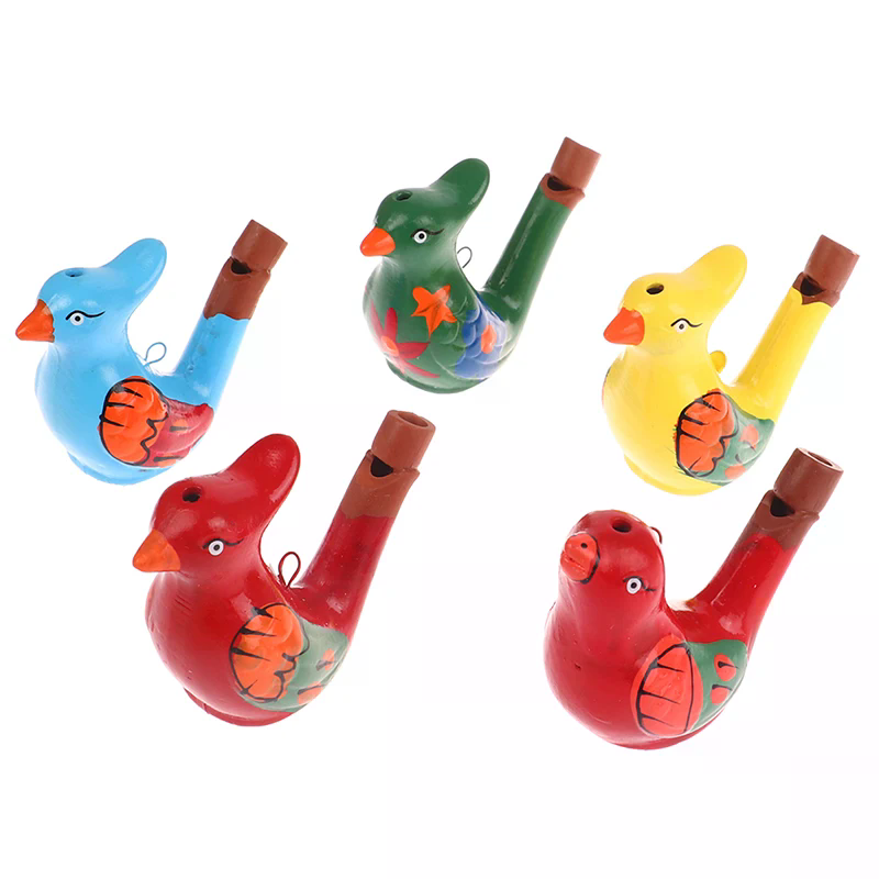 Musical Instrument In Drawing - Coloured Drawing Water Bird Whistle Kids