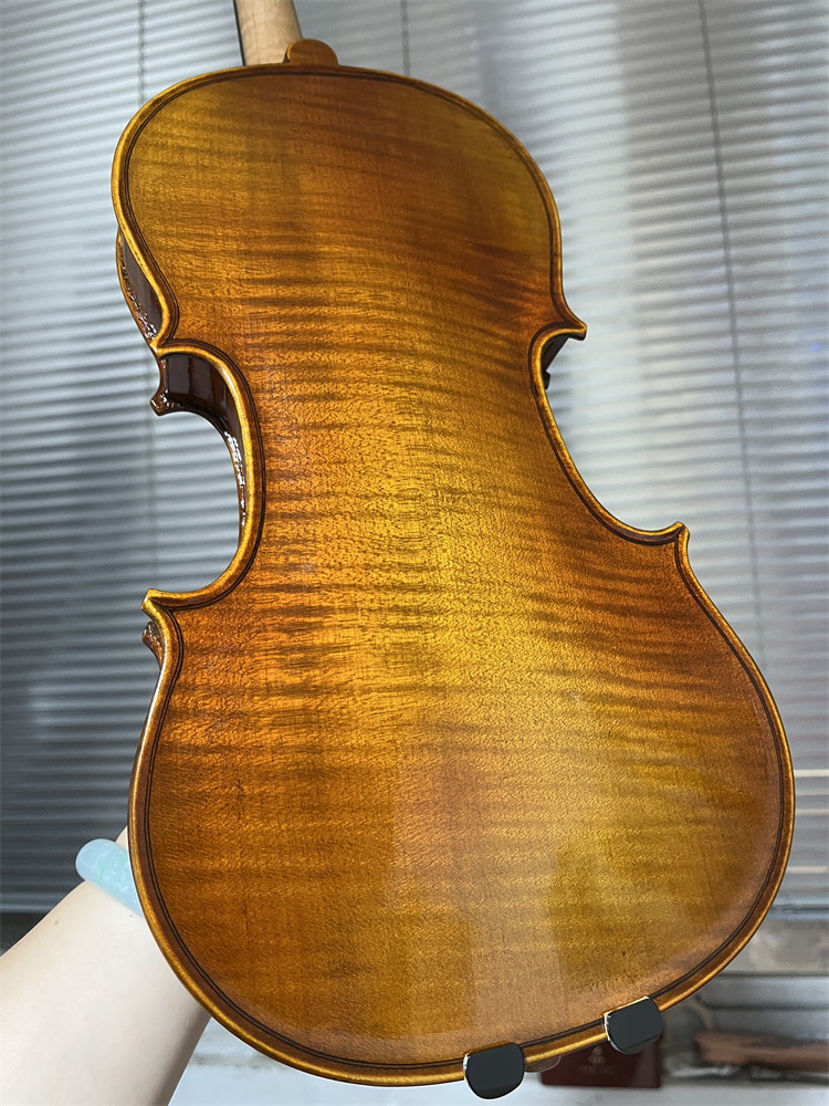 Musical Instrument Fiddle - Lady Use One-Piece Back Wood Hand