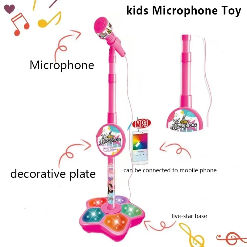 Microphone with Stand Karaoke  - Song With Musical Instrument avaliação e preço