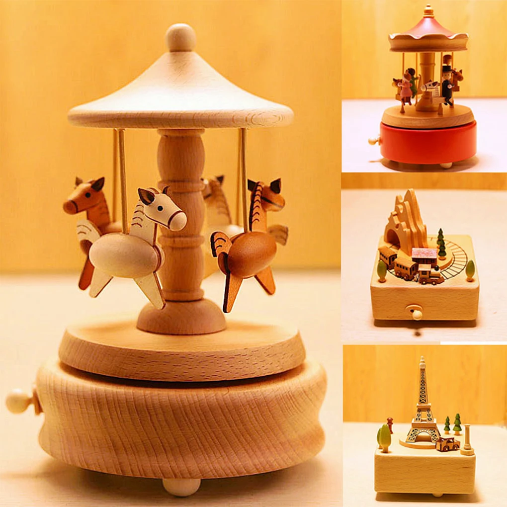 Wooden Carousel Music Box Orna - Musical Instrument Handpan avaliação e preço