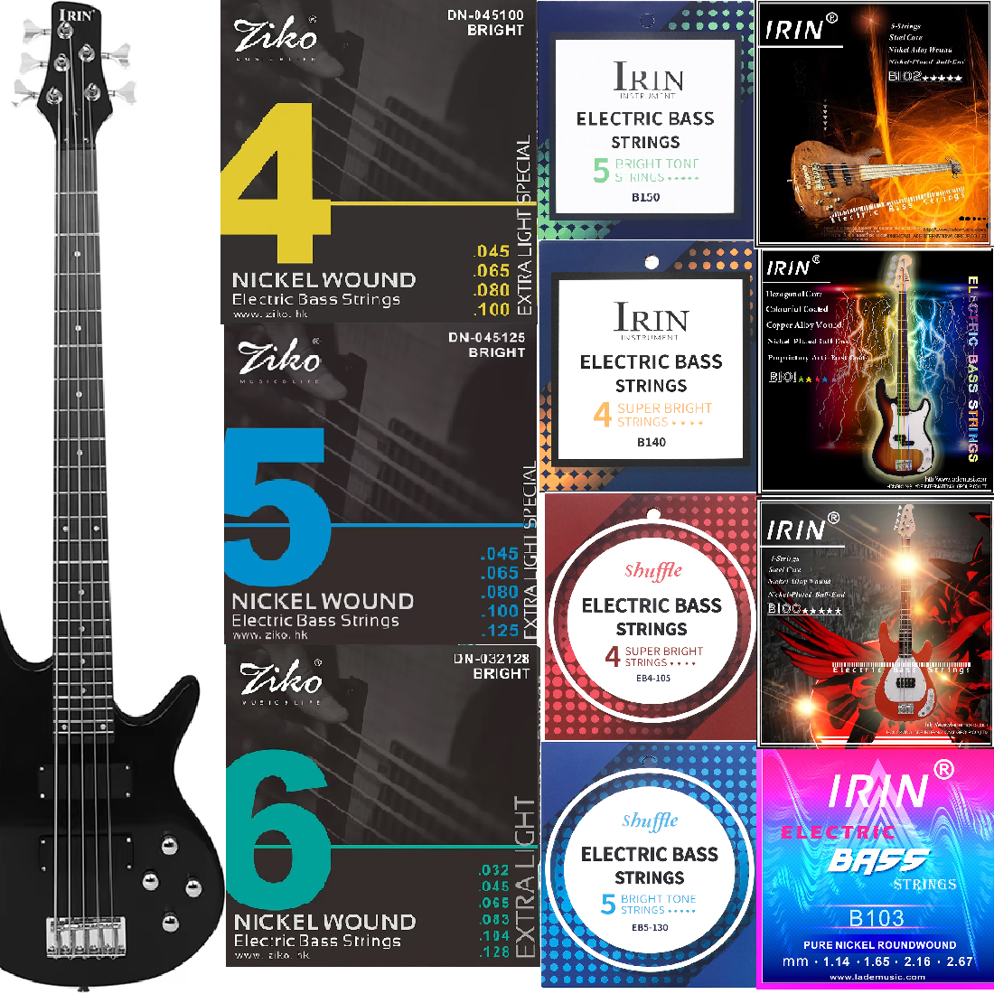 1/3/10 Set Bass Strings 4/5/6  - Charango 10 String avaliação e preço