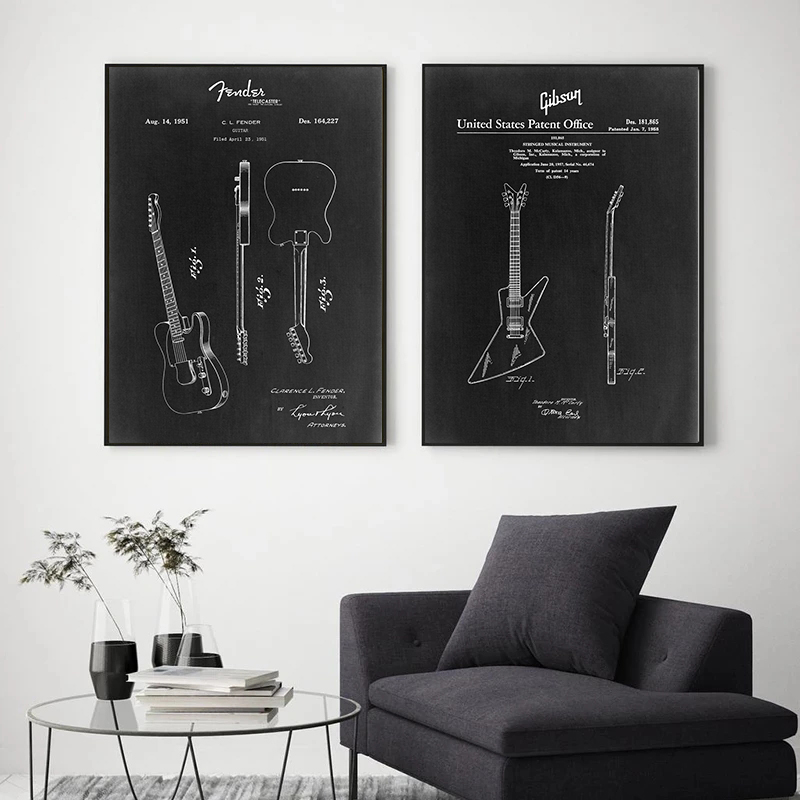 Patent drawing poster musical  - Musical Instrument In Drawing avaliação e preço