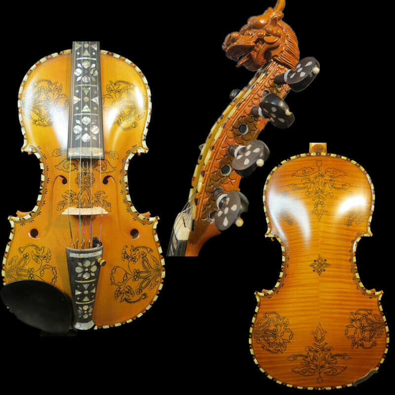 4/4 Hardanger Fiddle Norwegian - Musical Instrument Fiddle avaliação e preço