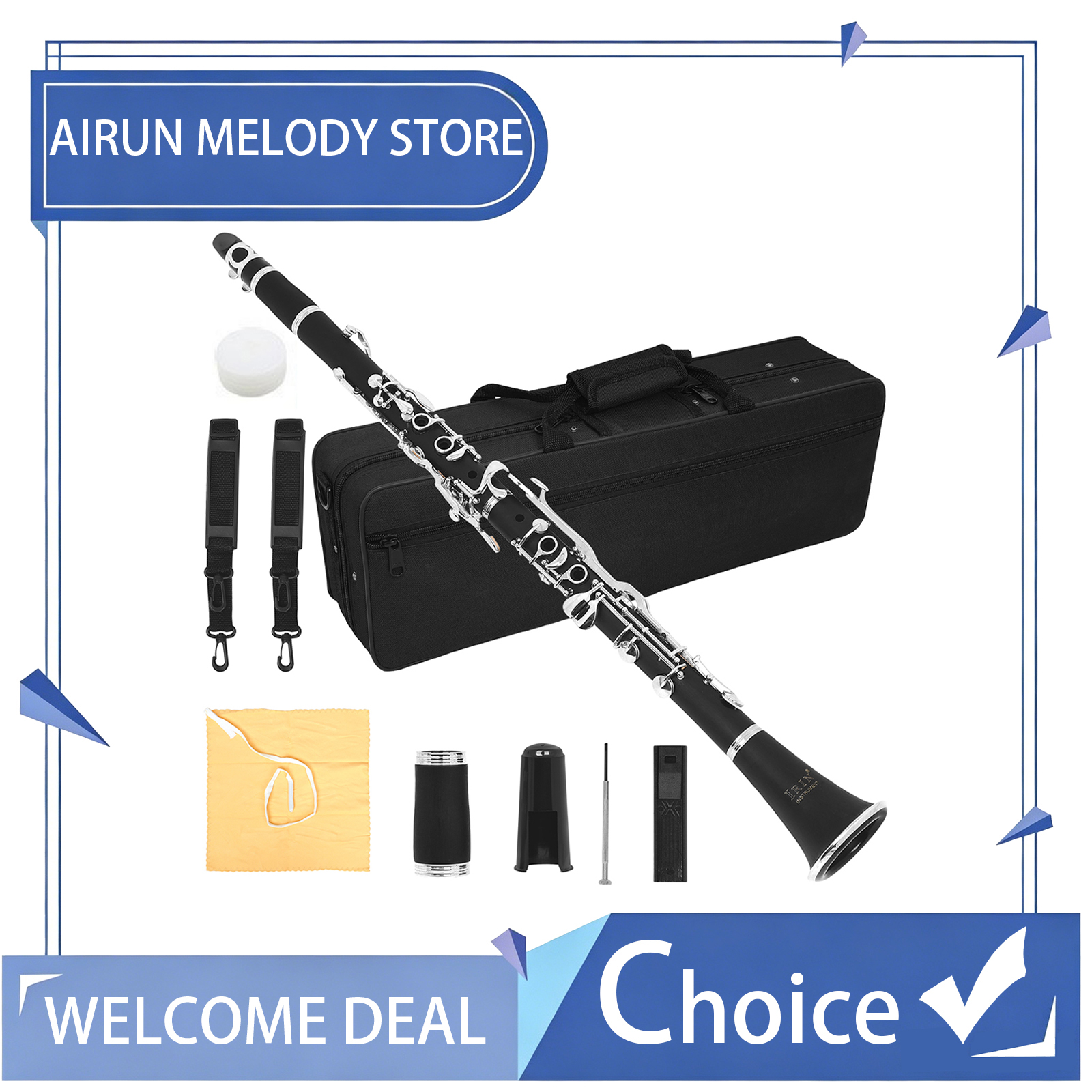 Clarinet Key of G 17 keys Bake - Musical Instrument German avaliação e preço