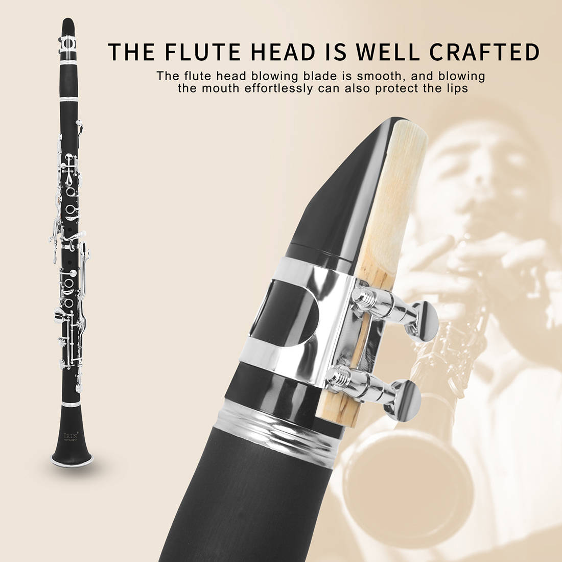 Clarinet Key of G 17 keys Bake - Musical Instrument German avaliação e preço