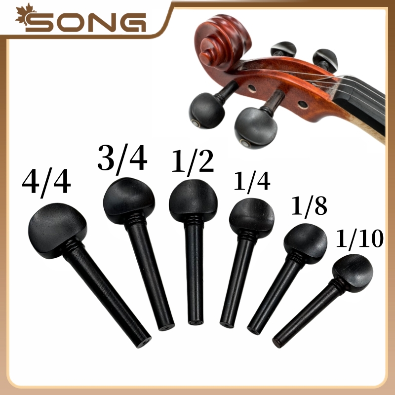 4pcs Ebony Violin Tuning Pegs  - Musical Instrument Fiddle avaliação e preço