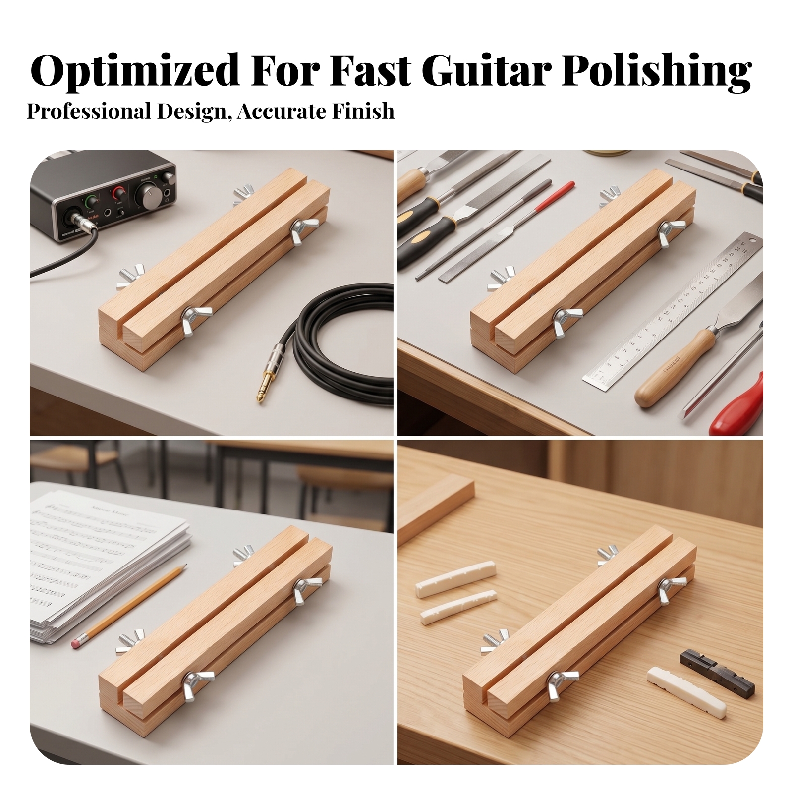 Guitar Nut Sanding Tool Wooden - Musical Instrument Repair avaliação e preço