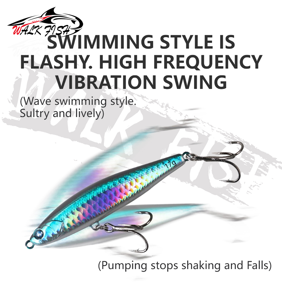 WALK FISH 1PCS 12g-28g Sinking - Rain Stick Percussion avaliação e preço