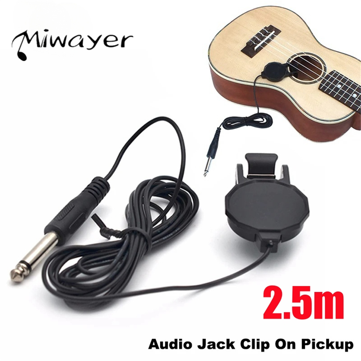 Audio Jack Clip On Pickup for  - Musical Instrument Sounds avaliação e preço