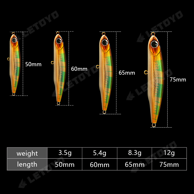LETOYO Sinking Pencil 17g 12g- - Rain Stick Percussion avaliação e preço