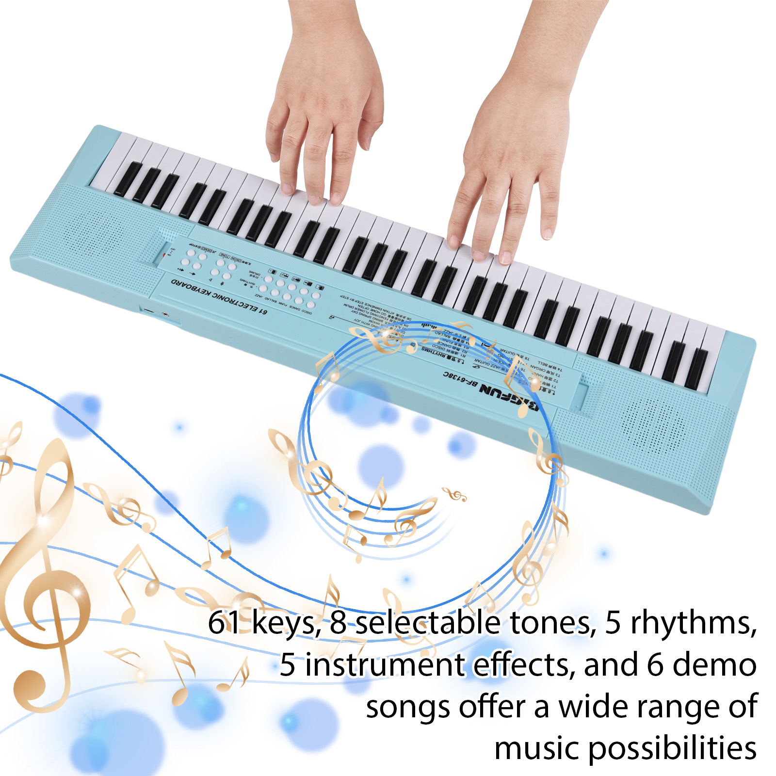 61 Key Electronic Keyboard Pia - Song With Musical Instrument avaliação e preço
