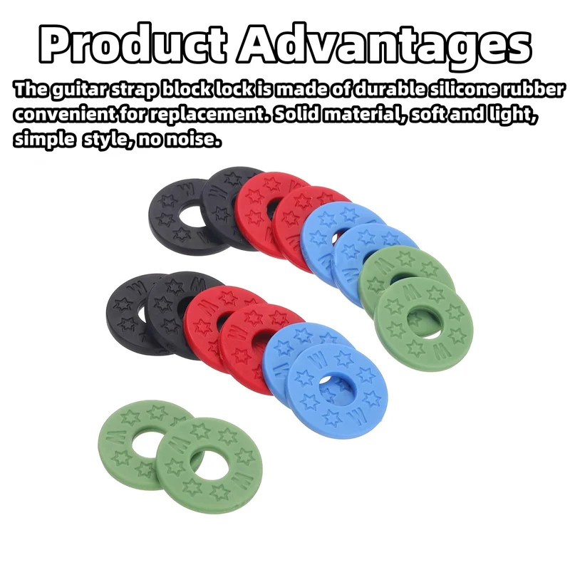 10 pcs Guitar Strap Block Rubb - Charango 10 String avaliação e preço