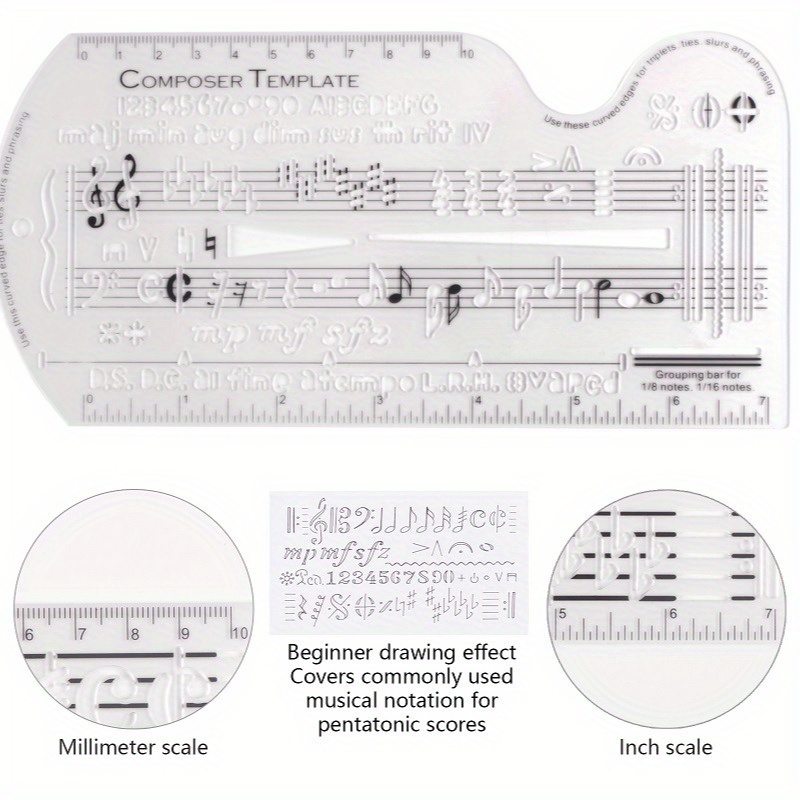 Multifunctional Five Line Staf - Musical Instrument In Drawing avaliação e preço