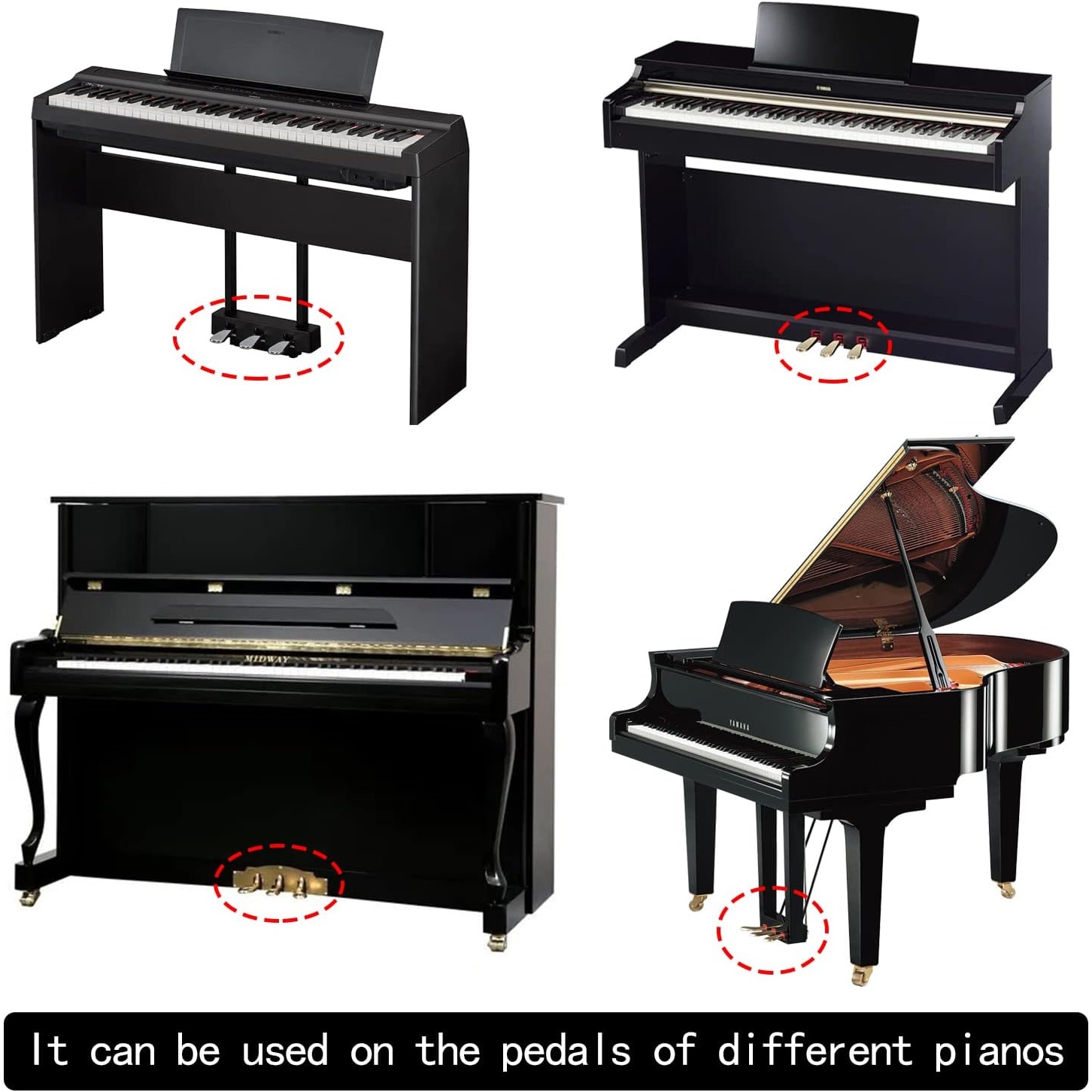 Piano Covers Pedal Sleeves, Pe - Musical Instrument Like Piano avaliação e preço