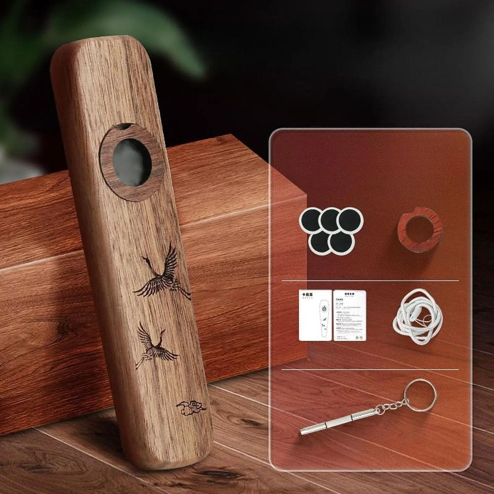 Creative Wooden Kazoo Portable - Musical Instrument Easy To Learn avaliação e preço