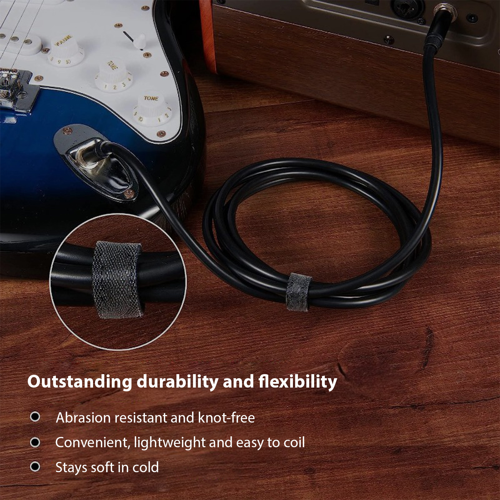 Guitar Cable 6.35mm Mono Sound - Musical Instrument Sounds avaliação e preço