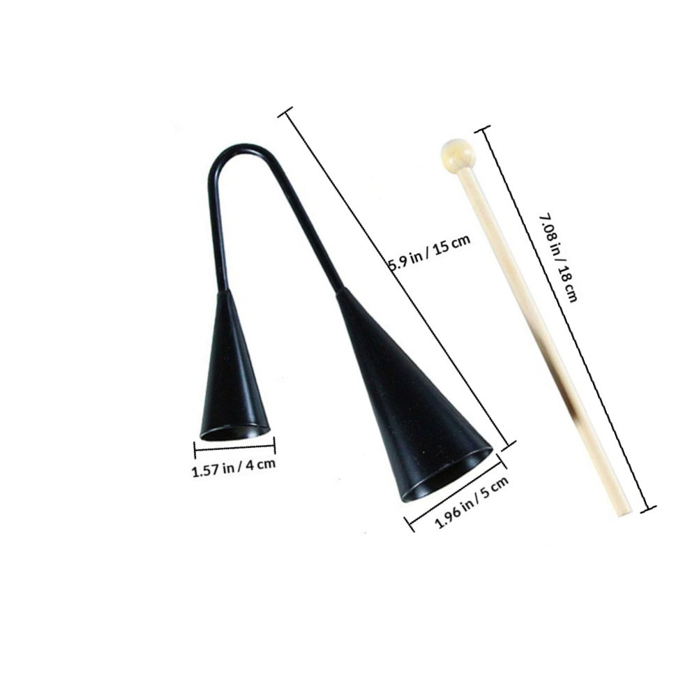 Black Double Agogo Bell Tradit - Musical Instrument Agogo avaliação e preço