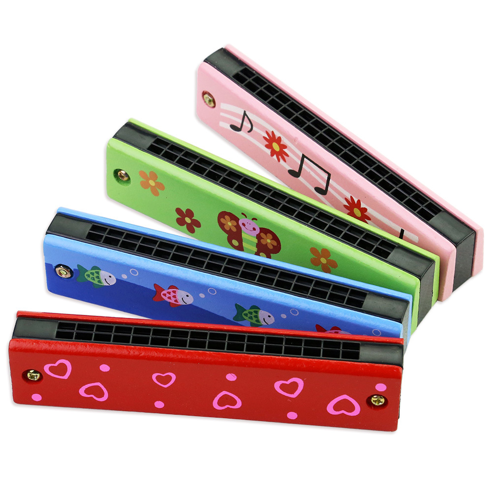 Children's Harmonica, Wooden M - Musical Instrument That You Blow Into avaliação e preço