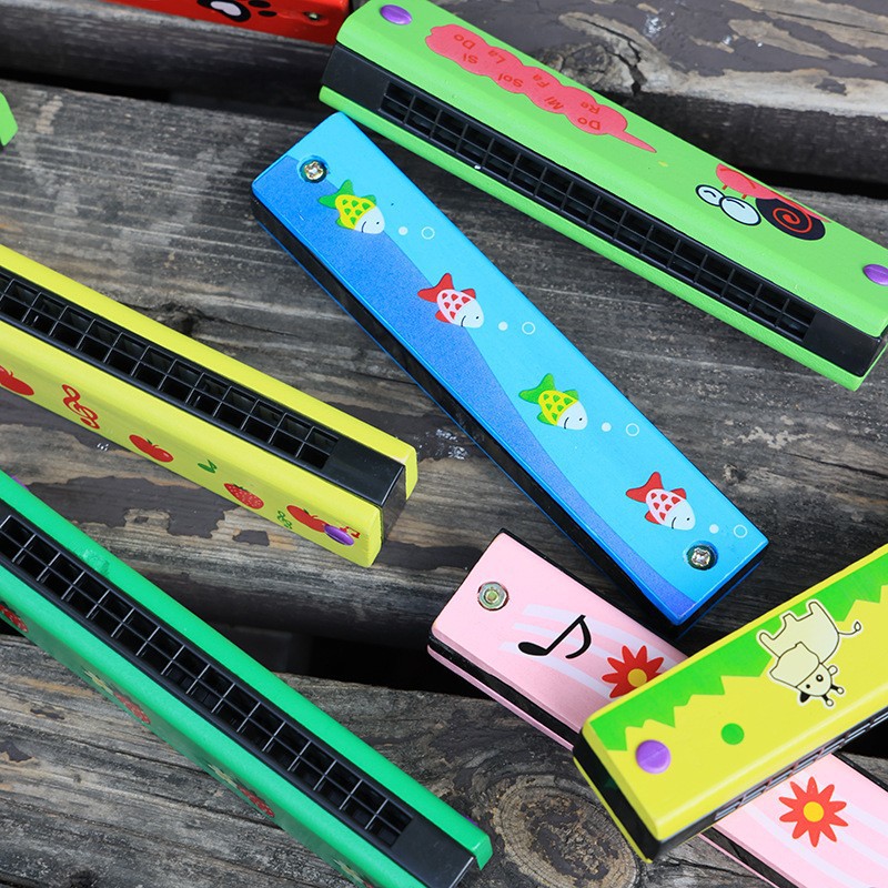 Children's Harmonica, Wooden M - Musical Instrument That You Blow Into avaliação e preço