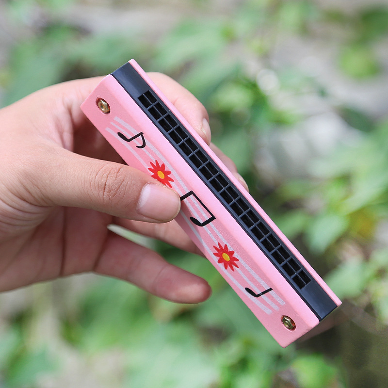 Children's Harmonica, Wooden M - Musical Instrument That You Blow Into avaliação e preço