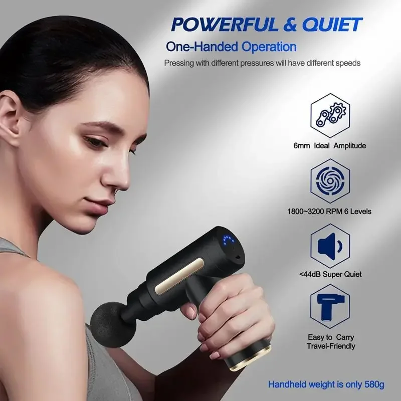 Portable Fascial Massage Gun E - Vibraslap Percussion avaliação e preço
