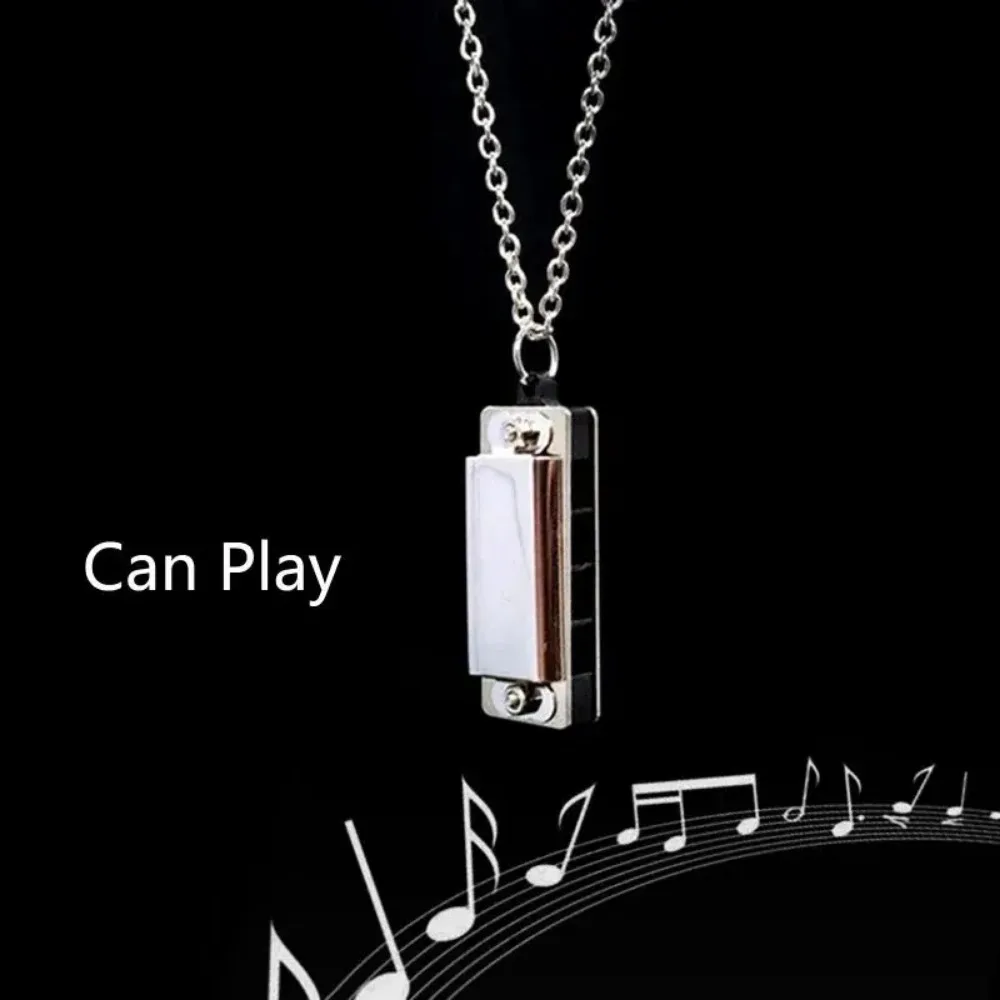 Mini Harmonica Necklace Men an - Musical Instrument That You Blow Into avaliação e preço