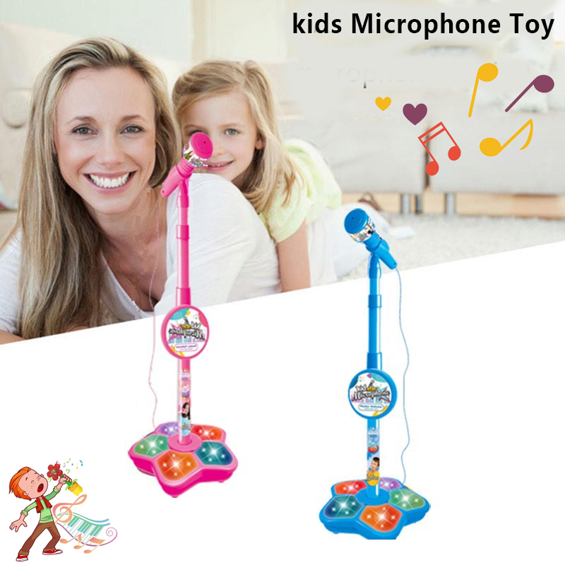 Kids Microphone with Stand Kar - Song With Musical Instrument avaliação e preço