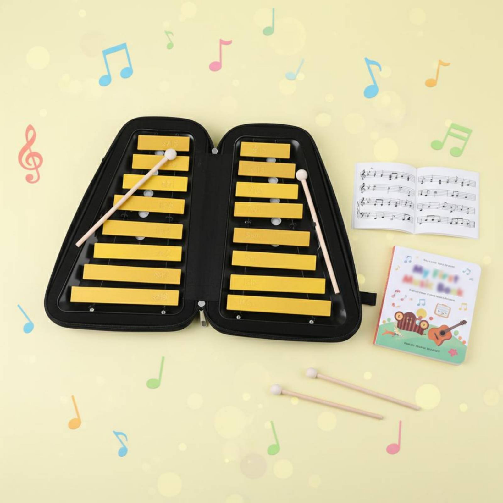 16-Note Aluminum Xylophone Han - Musical Instrument Easy To Learn avaliação e preço
