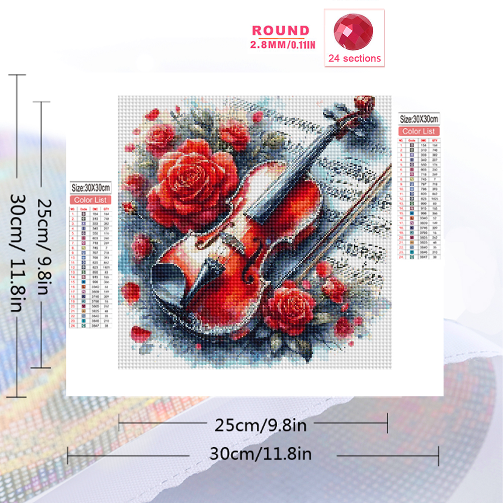 Evershine DIY Diamond Painting - Musical Instrument Cello avaliação e preço