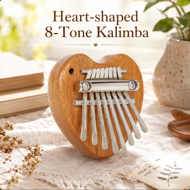 8 Keys Mini Kalimba Wooden Thu - Musical Instrument Sounds avaliação e preço