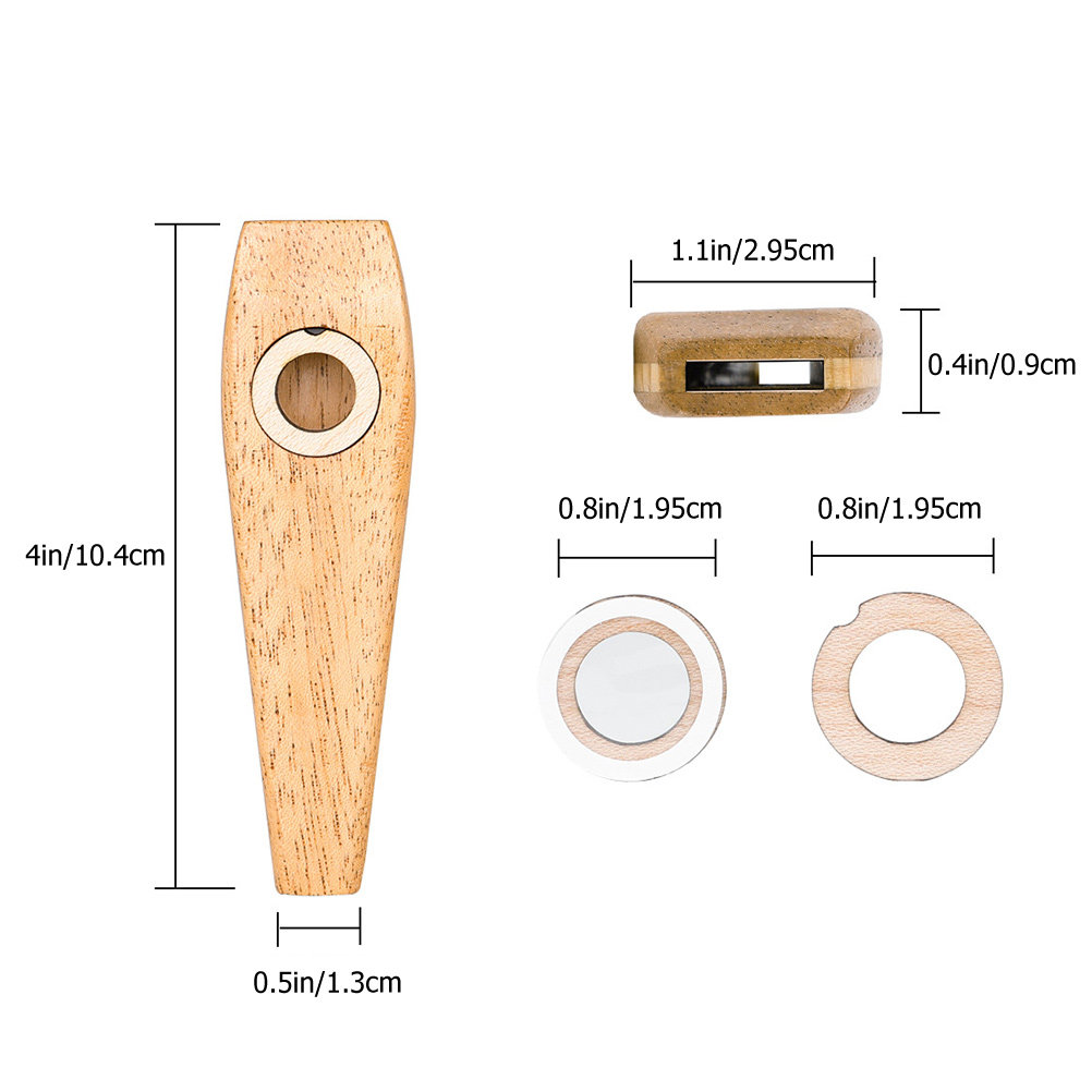 1Set Wooden Kazoo Musical Inst - Musical Instrument Easy To Learn avaliação e preço