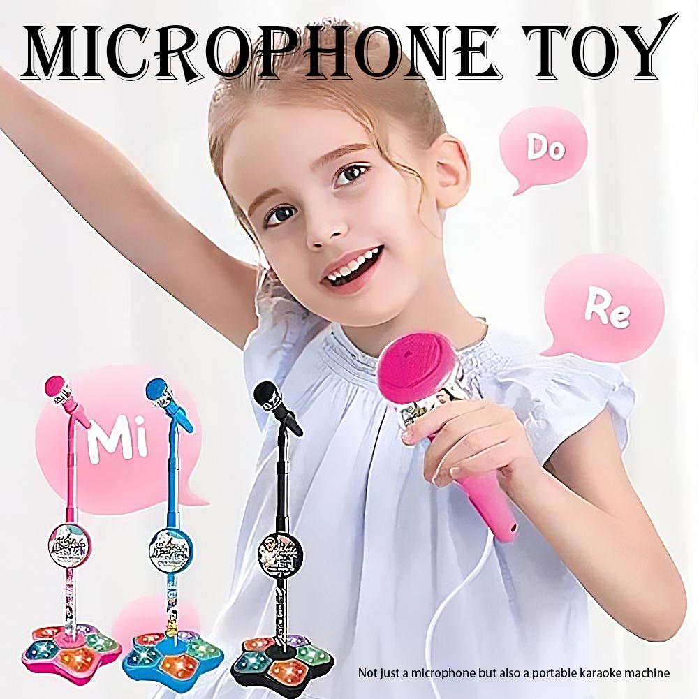 Kids Microphone with Stand Kar - Song With Musical Instrument avaliação e preço