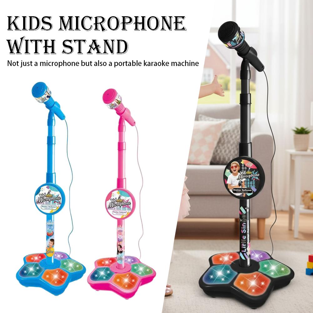 Kids Microphone with Stand Kar - Song With Musical Instrument avaliação e preço