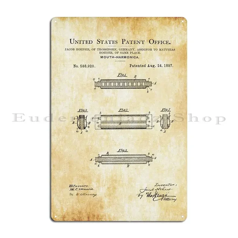 Hohner Harmonica Patent Player - Musical Instrument In Drawing avaliação e preço